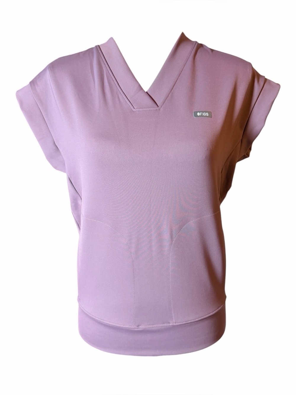 FIGS Mira V-Neck Banded Scrub Top - Plum Size XS NWT